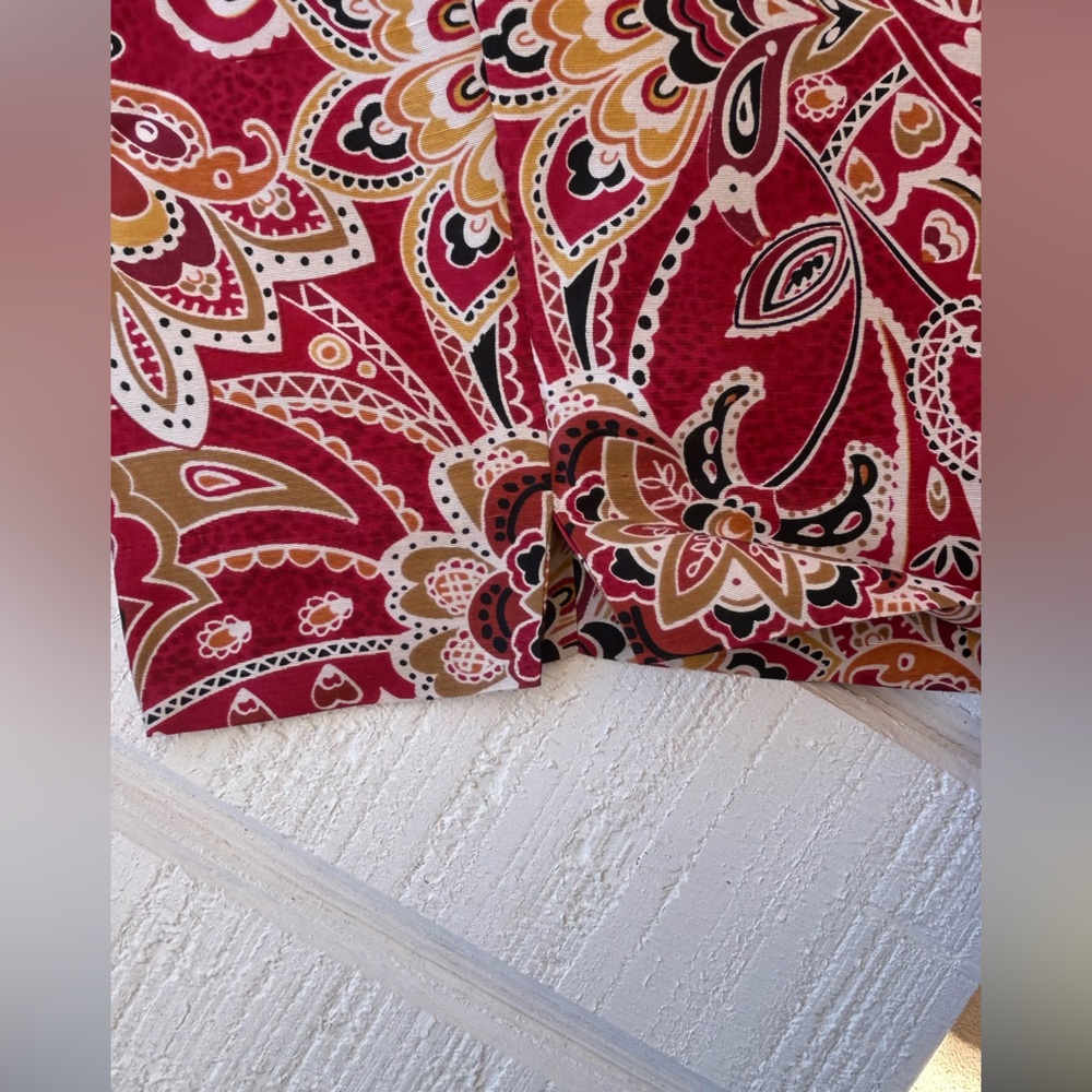Allison‎ Taylor Silk Shantung Pants Paisley Lined Side Zip Size 12 - Picture 5 of 13